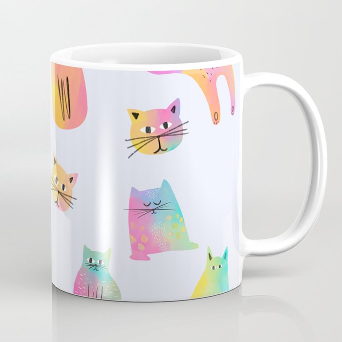Rainbow Cats Pastel Coffee Mug Gallery Image 1