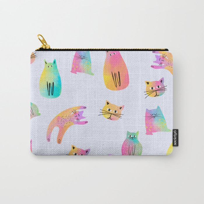 Rainbow Cats Pastel Carry All Pouch Gallery Image 1