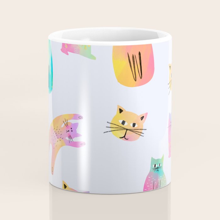 Rainbow Cats Pastel Coffee Mug Gallery Image 4