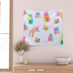 Rainbow Cats Pastel Wall Tapestry Gallery Image 2