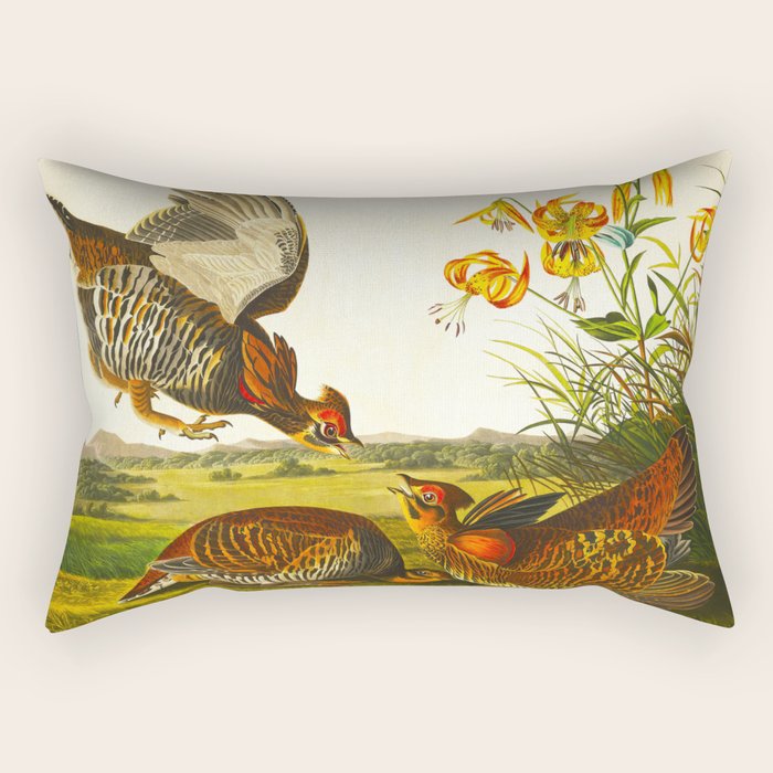 Pinnated Grouse Bird Rectangular Pillow Gallery Image 1