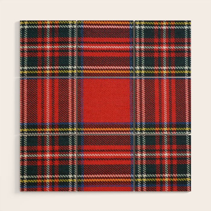 Love Tartán (5) - Stewart Royal Wood Wall Art Gallery Image 1