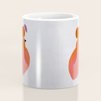 Fat Round Bird and Orange - Fuchsia and Grey Coffee Mug Gallery Image 4