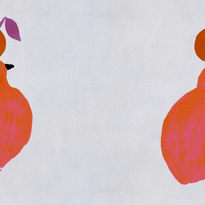 Fat Round Bird and Orange - Fuchsia and Grey Coffee Mug Gallery Image 2