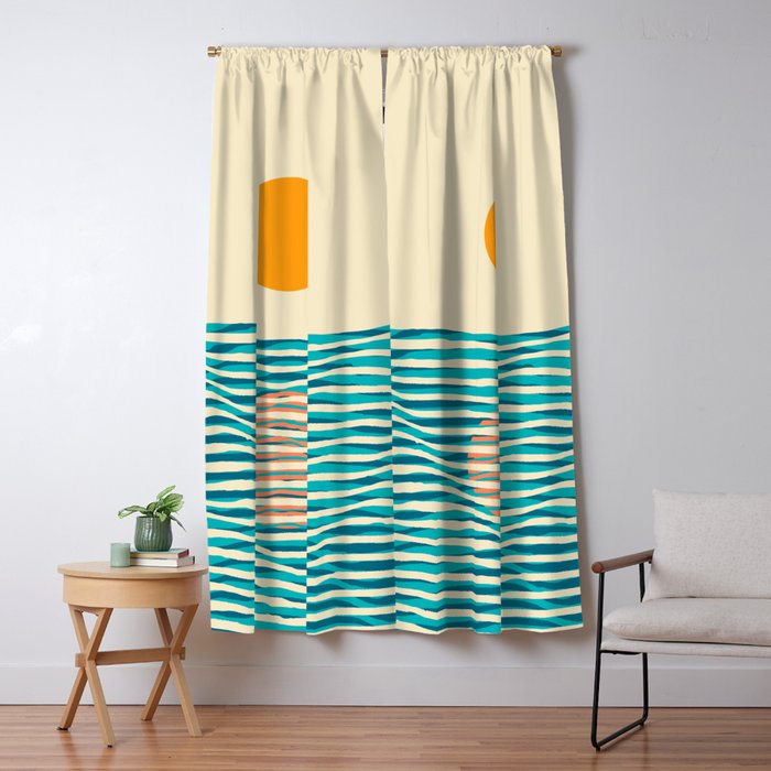 Ocean current Window Curtain Gallery Image 5