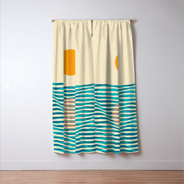 Ocean current Window Curtain Gallery Image 3
