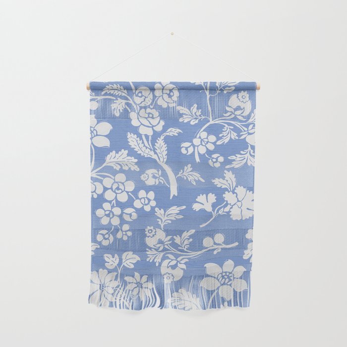 Vintage Style Chintz Florals On Blue Wall Hanging Gallery Image 1