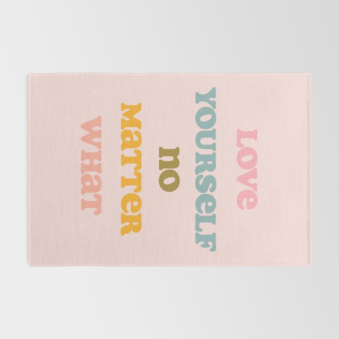 Love Yourself Art Print Rug Gallery Image 2