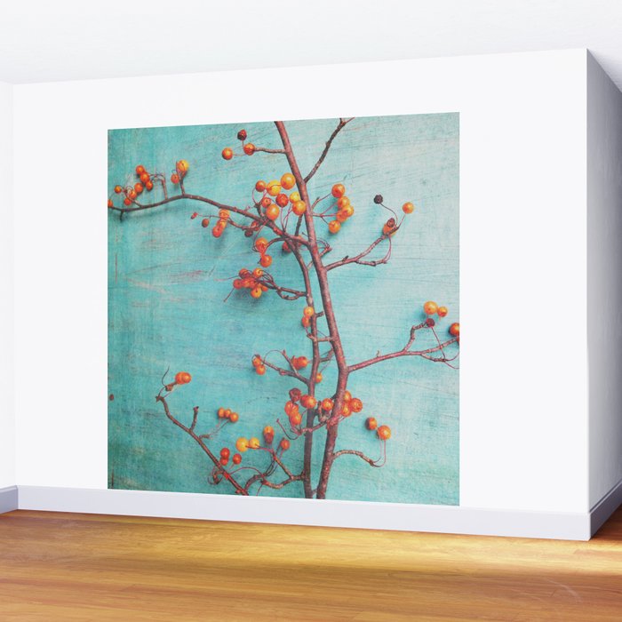 She Hung Her Dreams on Branches - autumn botanical still life photo cottage decor Wall Mural Gallery Image 2
