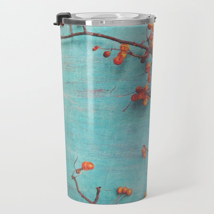 She Hung Her Dreams on Branches - autumn botanical still life photo cottage decor Travel Mug Gallery Image 3