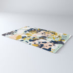 Sloane - Abstract painting in modern fresh colors navy, mint, blush, cream, white, and gold Rug Gallery Image 3