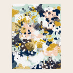 Sloane - Abstract painting in modern fresh colors navy, mint, blush, cream, white, and gold Poster Gallery Image 4