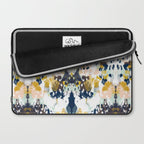 Sloane - Abstract painting in modern fresh colors navy, mint, blush, cream, white, and gold Laptop Sleeve Gallery Image 2