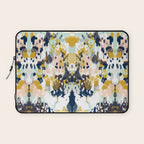 Sloane - Abstract painting in modern fresh colors navy, mint, blush, cream, white, and gold Laptop Sleeve Gallery Image 1