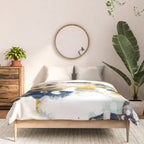 Sloane - Abstract painting in modern fresh colors navy, mint, blush, cream, white, and gold Comforter Gallery Image 3