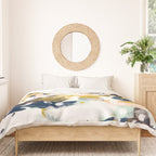 Sloane - Abstract painting in modern fresh colors navy, mint, blush, cream, white, and gold Duvet Cover Gallery Image 3