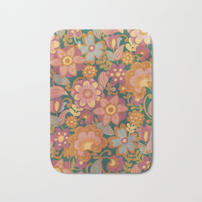 70s pattern Bath Mat Gallery Image 1