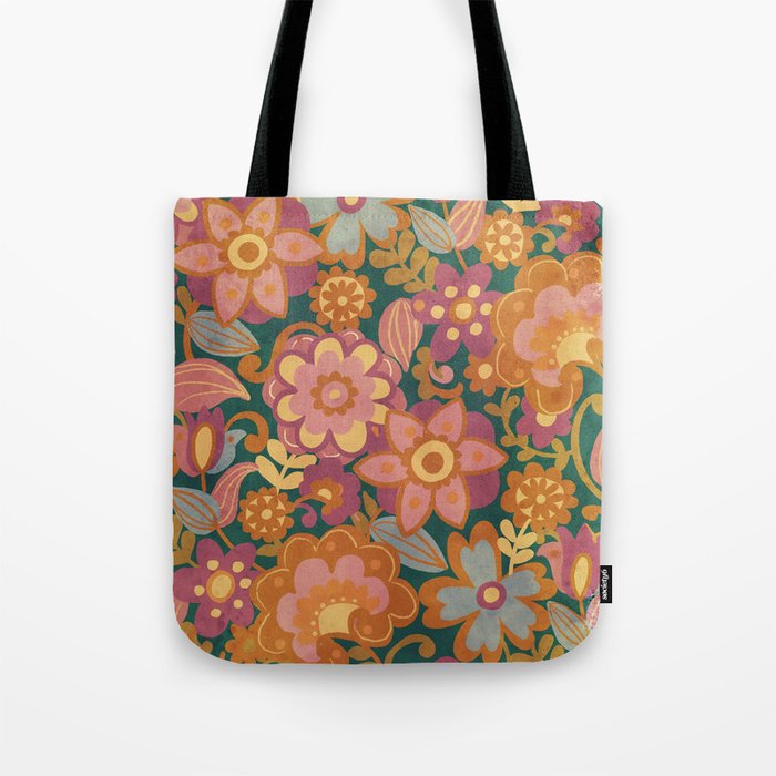 70s pattern Tote Bag Gallery Image 1