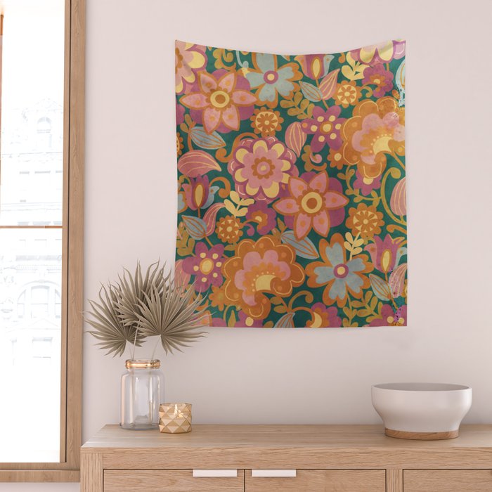 70s pattern Wall Tapestry Gallery Image 2