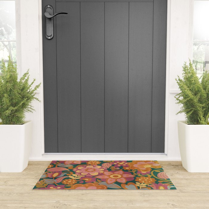 70s pattern Welcome Mat Gallery Image 3