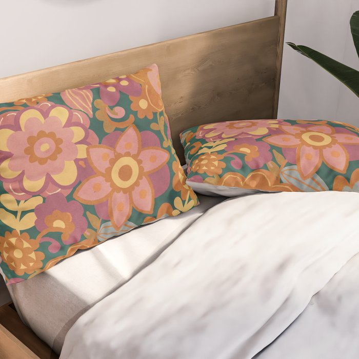 70s pattern Pillow Sham Gallery Image 2