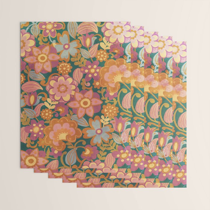70s pattern Wrapping Paper Gallery Image 3
