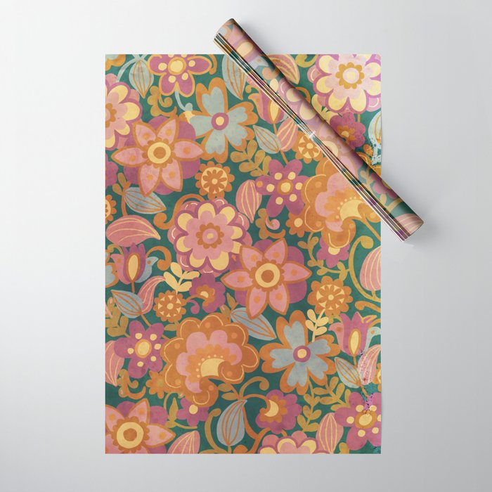 70s pattern Wrapping Paper Gallery Image 1