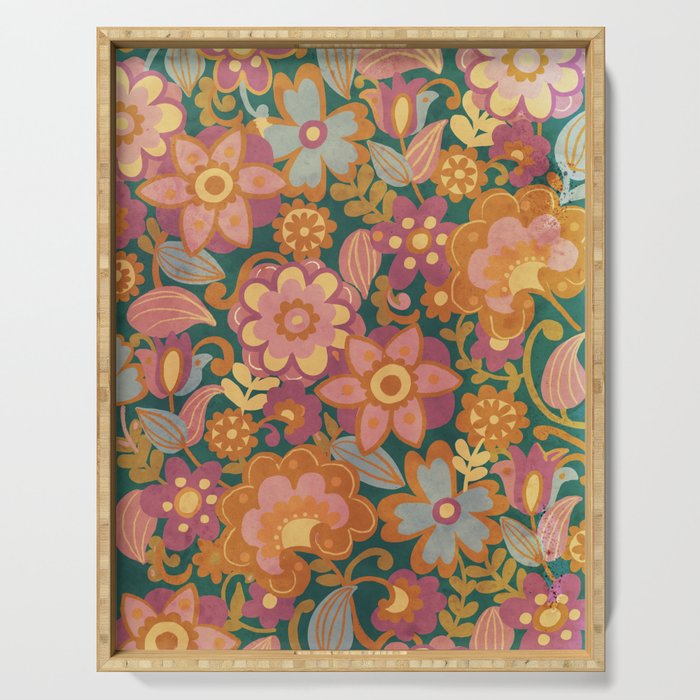 70s pattern Serving Tray Gallery Image 1
