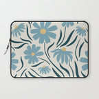Happy Florals, Light Blue and Yellow Laptop Sleeve Gallery Image 1