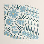 Happy Florals, Light Blue and Yellow Wrapping Paper Gallery Image 3