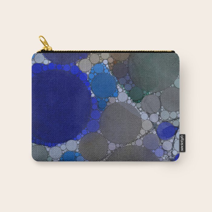 bluebirds and forget me nots - blue abstract art nature colorful happy Carry All Pouch Gallery Image 1