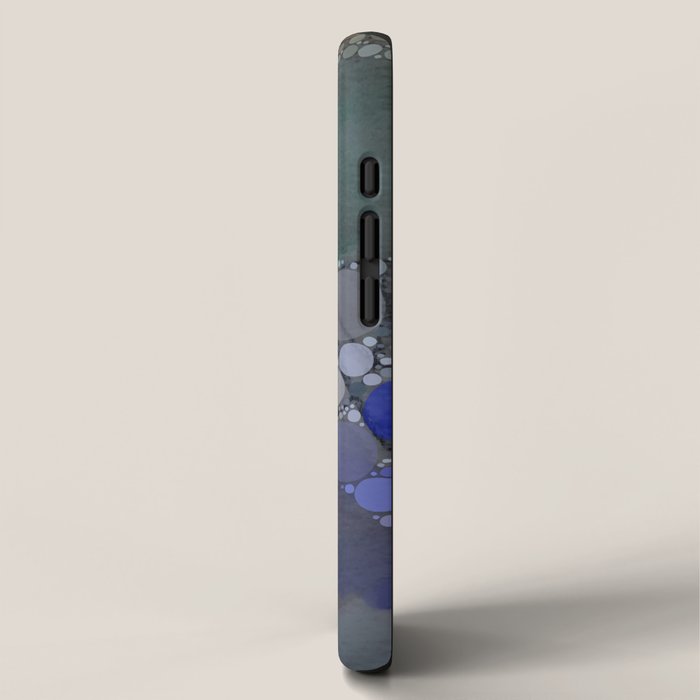 bluebirds and forget me nots - blue abstract art nature colorful happy iPhone Case Gallery Image 2