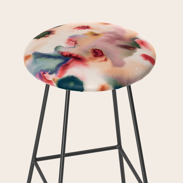 Abstract Watercolor Dreamy Autumn Painting Romantic Botanica Stool Gallery Image 2