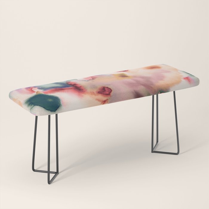 Abstract Watercolor Dreamy Autumn Painting Romantic Botanica Bench Gallery Image 1