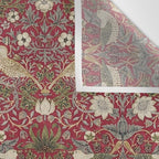 William Morris Strawberry Thief Crimson Red Wall Tapestry Gallery Image 3