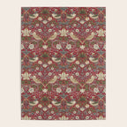 William Morris Strawberry Thief Crimson Red Poster Gallery Image 4