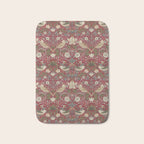 William Morris Strawberry Thief Crimson Red Bath Mat Gallery Image 1