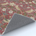 William Morris Strawberry Thief Crimson Red Rug Gallery Image 4