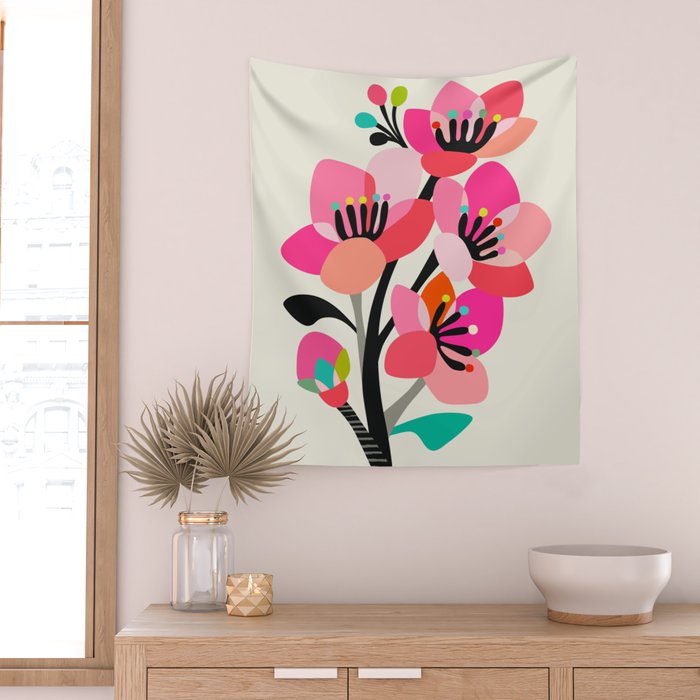 Cherry Blossoms Wall Tapestry Gallery Image 2