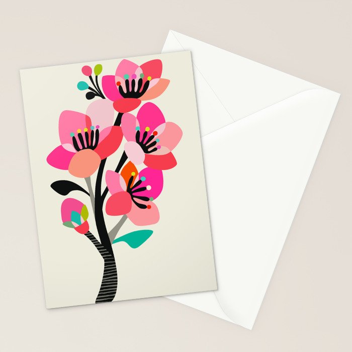 Cherry Blossoms Stationery Card Gallery Image 2