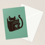 World Domination for Cats (Green) Stationery Card Gallery Image 2