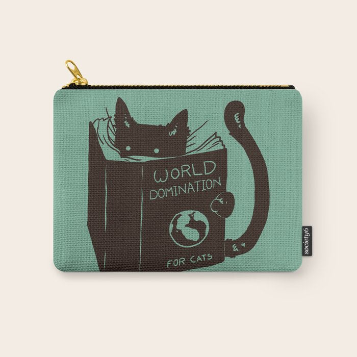 World Domination for Cats (Green) Carry All Pouch Gallery Image 1