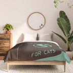 World Domination for Cats (Green) Comforter Gallery Image 3