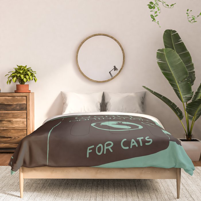 World Domination for Cats (Green) Comforter Gallery Image 3