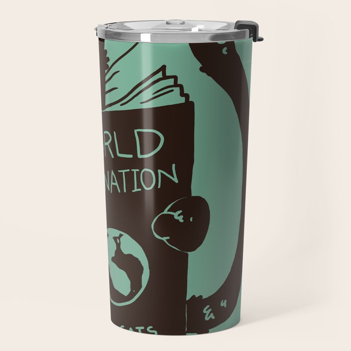 World Domination for Cats (Green) Travel Mug Gallery Image 2
