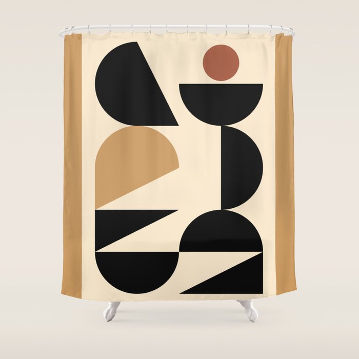 Modern geometric shapes 46 Shower Curtain Gallery Image 1