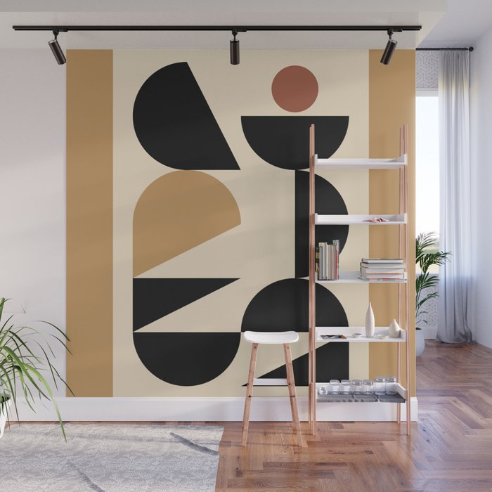 Modern geometric shapes 46 Wall Mural Gallery Image 1