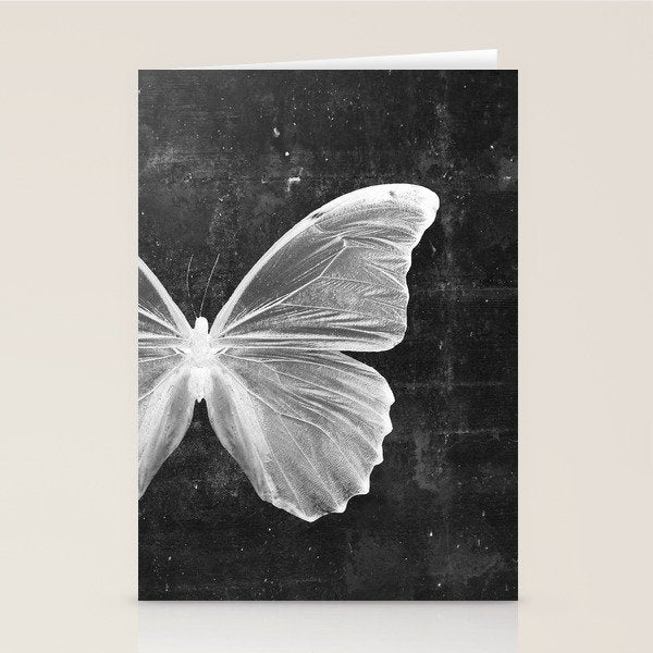 Butterfly in Black Stationery Card Gallery Image 1