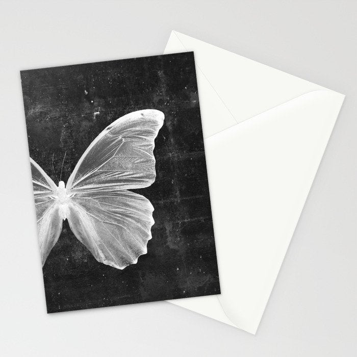 Butterfly in Black Stationery Card Gallery Image 2