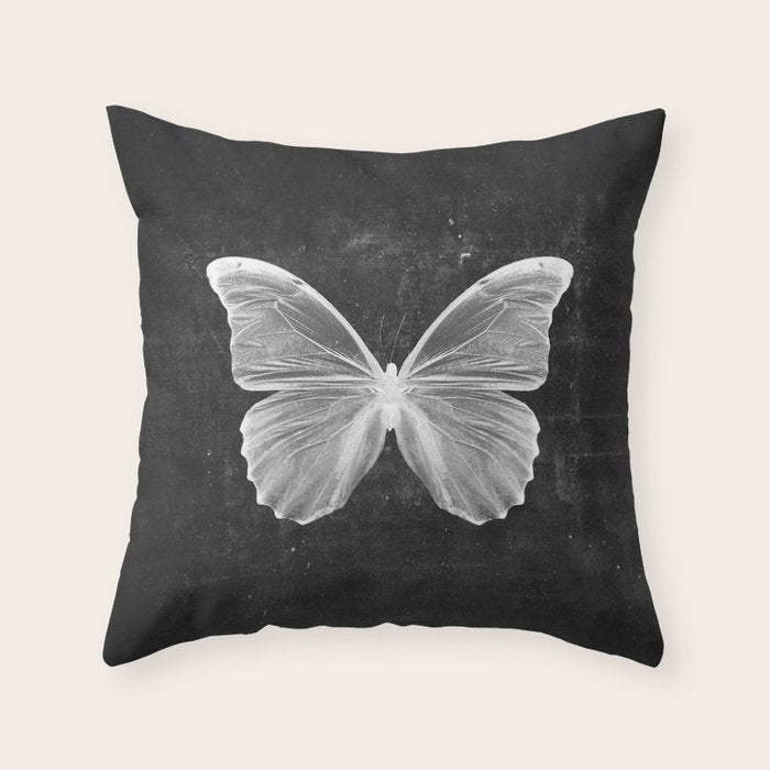 Butterfly in Black Throw Pillow Gallery Image 6